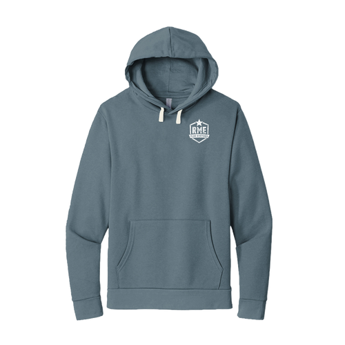 RME Hoodie in Antique Denim, front view